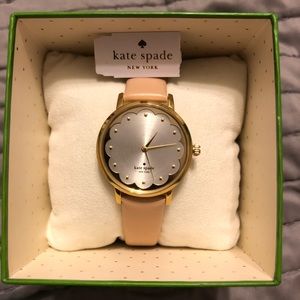 Kate Spade Metro Scallop Vachetta Leather Watch
